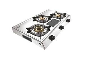 Butterfly Matchless Stainless Steel 3 Burner LPG Gas Stove
