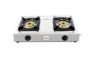 Butterfly Smart Stainless Steel 2 Burner Gas Stove, Manual Ignition, Sliver