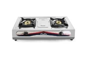Calix 2 Burner Mirror Finish Stainless Steel with Auto Ignition ISI Approved Gas Stove