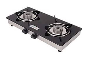 Bright Flame Stainless Steel 2 Burner Gas Stove