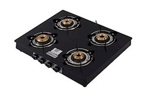 Brightflame Tulip MS,Manual Ignition 4 Burner Glass Cook Top