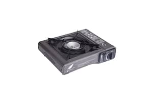 HANS Ms-1501 Stainless Steel Portable Gas Stove 2500 lpg (Grey), Auto Ignition
