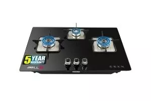 iBELL AERO3BGH Glass Top / Gas Hob with 3 Burner and Auto Ignition