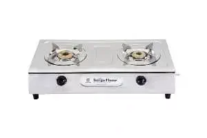 Suryaflame Gas Stove 2 Burners Stainless Steel