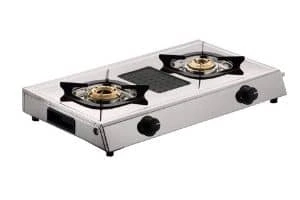 Butterfly Matchless Stainless Steel 2 Burner Gas Stove