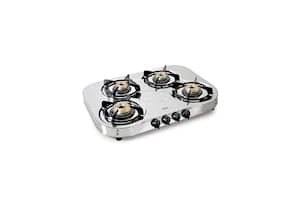 Glen 4 Brass Burners Stainless Steel Gas Stove