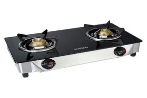 Amazon Brand - Solimo Stainless Steel 2 Burner Gas Stove