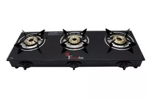 Thermador Toughened ISI Certified 3 Brass Burner Glass Gas Stove