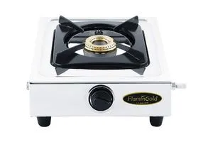 FLAMINGOLD Single Burner Gas Stove 1 Cooktop Stainless Steel LPG Chulha 24