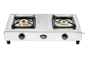 Sunflame SMART 2 Burner Gas Stove, Stainless Steel Body